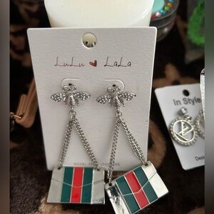 Silver and Multicolor Earrings